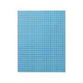 Blue Large Graph Paper Notizblock (Rotiert)