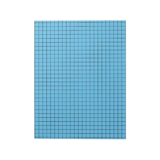 Blue Large Graph Paper Notizblock (Rotiert)