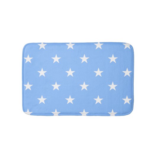 Blue Large Stars Bath Mat Badematte (Vorderseite)