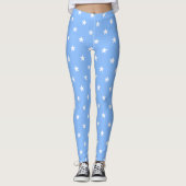 Blue Large Stars Leggings (Vorderseite)