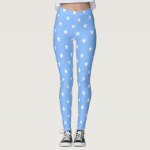 Blue Large Stars Leggings