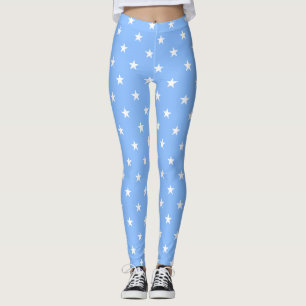 Blue Large Stars Leggings