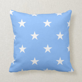 Blue Large Stars Pillow Kissen