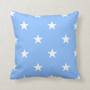 Blue Large Stars Pillow Kissen