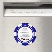Blue Las Vegas Wedding Save the Date Poker Chip Magnet (In Situ (Geschirrspüler))