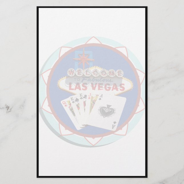 Blue Las Vegas Welcome Sign Poker Chip (Vorderseite)