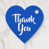 Blue Lässig Script Monogram Vielen Dank Geschenkanhänger (Rückseite)