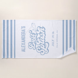 Blue Last Splash Bachelorette Strandtuch
