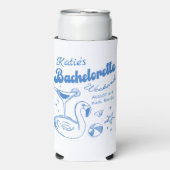 Blue Last Toast Beach Junggeselinnen-Abschied Selters Dosenkühler (Seltzer Vorderseite)