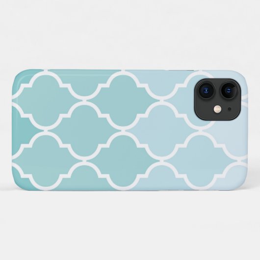 Blue Latticework, Ombre, Quatrefoil, Trellis Case-Mate iPhone Hülle (Rückseite (Horizontal))