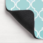 Blue Latticework, Ombre, Quatrefoil, Trellis Mousepad (Ecke)