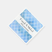 Blue Latticwork, marokkanische Trellis, Jubiläum Serviette (Ecke)