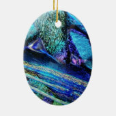 Blue Lava Glass Keramikornament (Hinten)