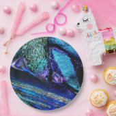 Blue Lava Glass Pappteller (Party)