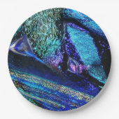Blue Lava Glass Pappteller (Vorderseite)