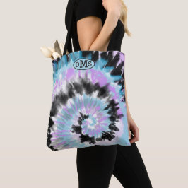 Blue Lavendel Black Gefärbte Krawatte Abstrakt Mon Tasche