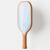 Blue Lavendel Rays Monogram Moderne Personalisiert Pickleball Schläger (Links)