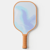 Blue Lavendel Rays Monogram Moderne Personalisiert Pickleball Schläger (Rückseite)