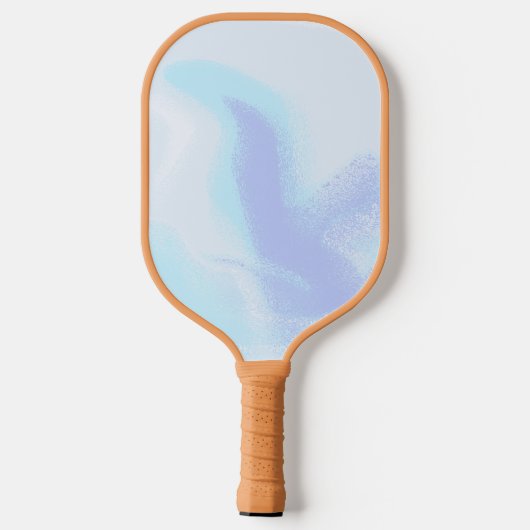 Blue Lavendel Rays Monogram Moderne Personalisiert Pickleball Schläger (Rückseite)