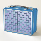 Blue Lavendel Squares Lunch Box (Rückseite)