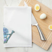 Blue Lavender Hydrangea Water can Farmhouse Floral Geschirrtuch (Viertel Falte)