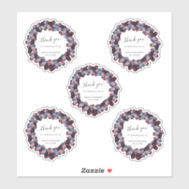 Blue Lavender Lila Hydrangeas Wedding Vielen Dank Aufkleber