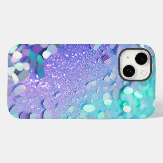 Blue Lavender Mint Glitzer iPhone Mate Tough Case (Rückseite (Horizontal))