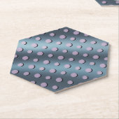 Blue Lavender Polka Dot Untersetzer Set (angewinkelt)