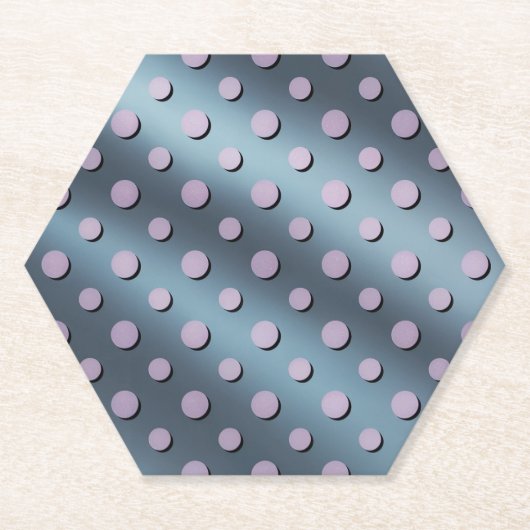 Blue Lavender Polka Dot Untersetzer Set (Vorderseite)