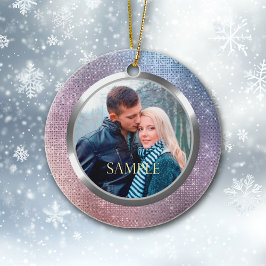 Blue Lavender Starry Lights Erster Weihnachtsfest Keramik Ornament