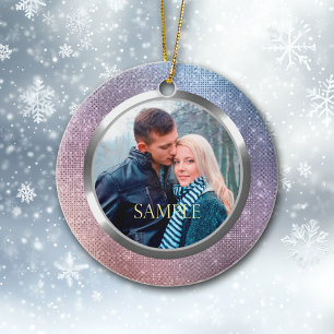 Blue Lavender Starry Lights Erster Weihnachtsfest Keramik Ornament