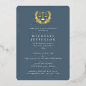 Blue Law School/Legal Qualifications Abschluss Folieneinladung (Vorderseite)