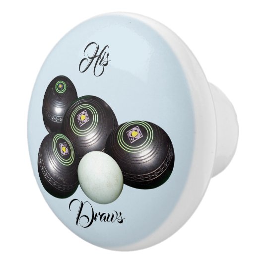 Blue Lawn beugt seine Zeichnenden, Keramikknauf (Rechts)