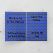 Blue Lawn Bowls Happy Birthday Card Karte (Innenseite)