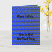 Blue Lawn Bowls Happy Birthday Card Karte (Gelbe Blume)