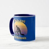 Blue Lawn Bowls spielen Zeit, Kaffee Tasse (Vorderseite Links)
