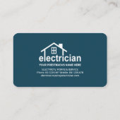 Blue Layers Creative Electrician Zuhause Visitenkarte (Rückseite)