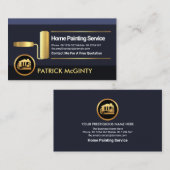 Blue Layers Gold Roller Paint Brush Zuhause Painte Visitenkarte (Vorne/Hinten)