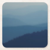 Blue Layers Rechteckiger Pappuntersetzer (Vorderseite)