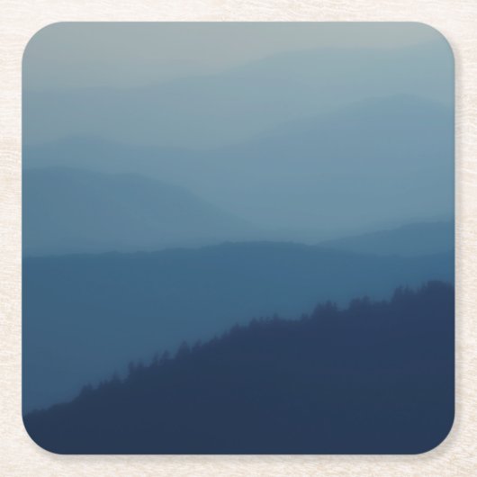 Blue Layers Rechteckiger Pappuntersetzer (Vorderseite)