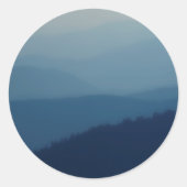 Blue Layers Runder Aufkleber (Vorderseite)