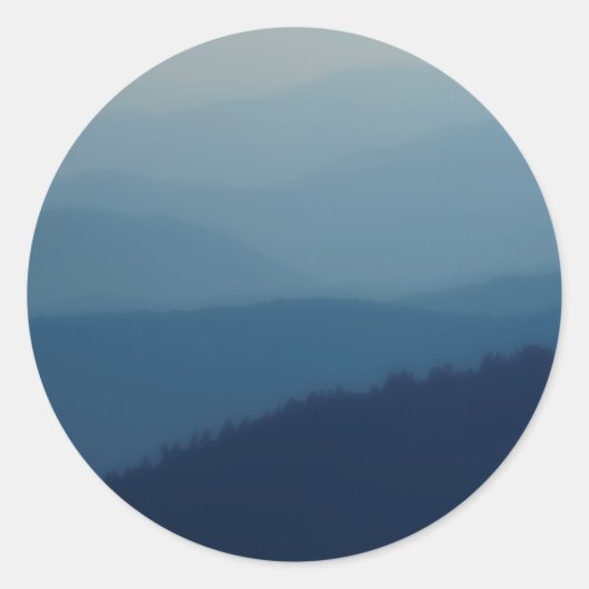 Blue Layers Runder Aufkleber (Vorderseite)