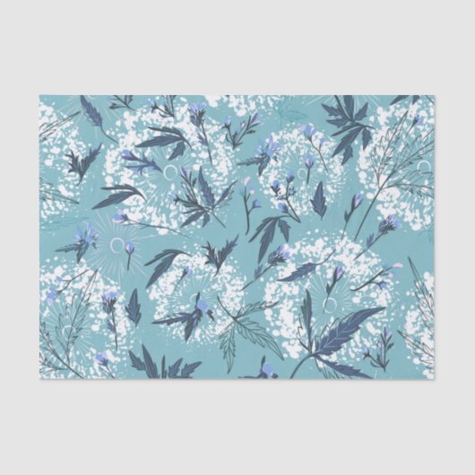 Blue Leaf Decoupage Seidenpapier (Vorderseite)