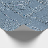 Blue leaf design with edges, lines, abstract plant geschenkpapier (Ecke)