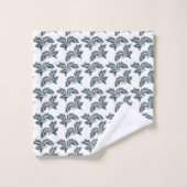 Blue Leaf Designer Handtuch Set (Waschlappen)