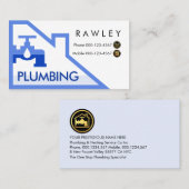 Blue Leaking Faucet Rooftop Building Frame Visitenkarte (Vorne/Hinten)