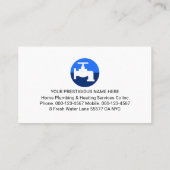 Blue Leaking Pipe Faucet Frame Visitenkarte (Rückseite)