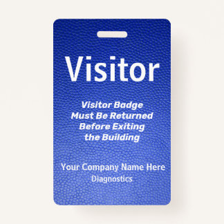 Blue Leather Design Visitenpass Ausweis
