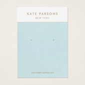 Blue Leather Earring Juwelier Display Card (Vorderseite)