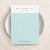 Blue Leather Earring Juwelier Display Card